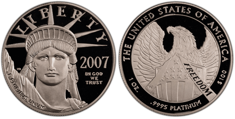 2007 (W) Proof American Eagle One Hundred Dollar Platinum