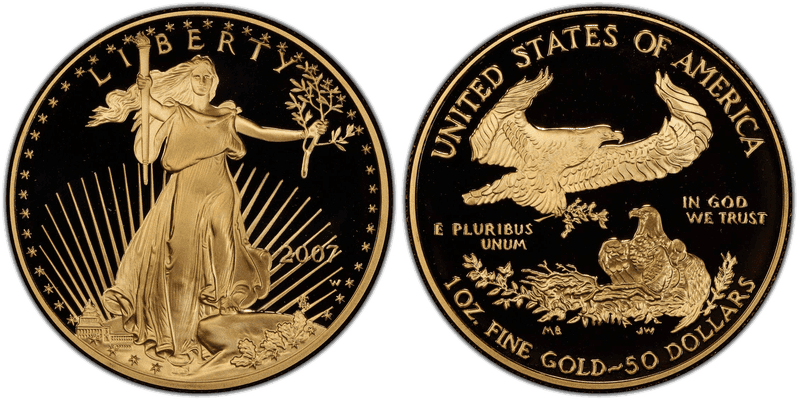 2007 (W) Proof American Eagle Fifty Dollar Gold