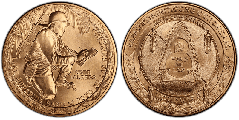2008 Medal Fond du Lac Code Talkers Bronze 38mm