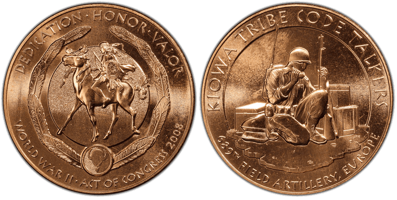2008 Medal Kiowa Tribe Code Talkers Bronze 38mm