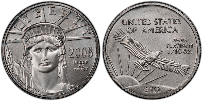 American Eagle Ten Dollar Platinum 1997 to Date