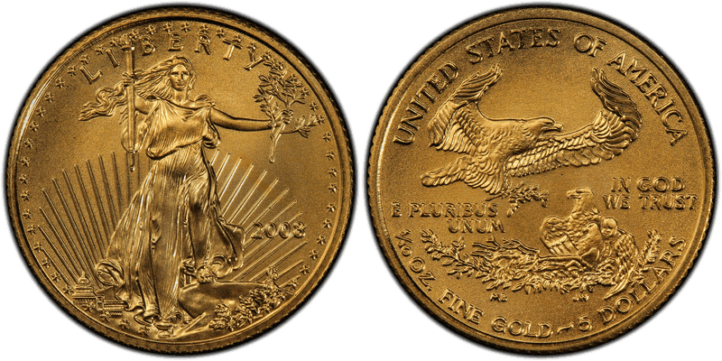 2008 American Eagle Five Dollar Gold