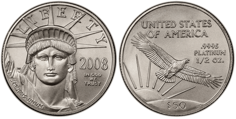 American Eagle Fifty Dollar Platinum 1997 to Date