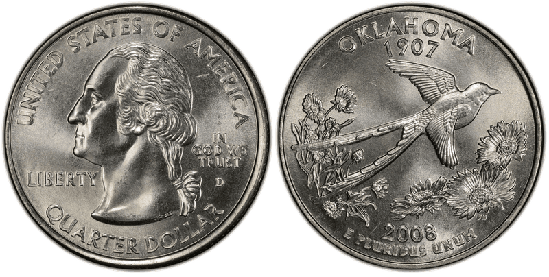 2008 (D) Oklahoma State Quarter