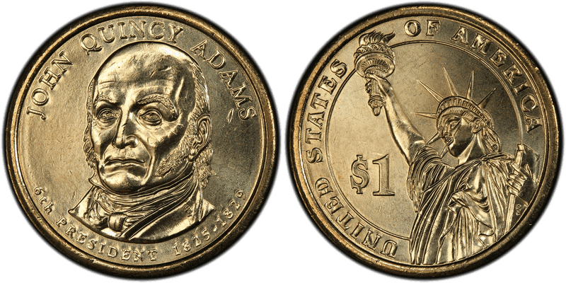 2008 (D) Presidential Dollar - John Quincy Adams, Position A