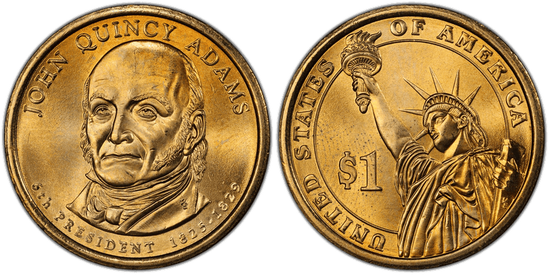 2008 (D) Presidential Dollar - John Quincy Adams, Position B