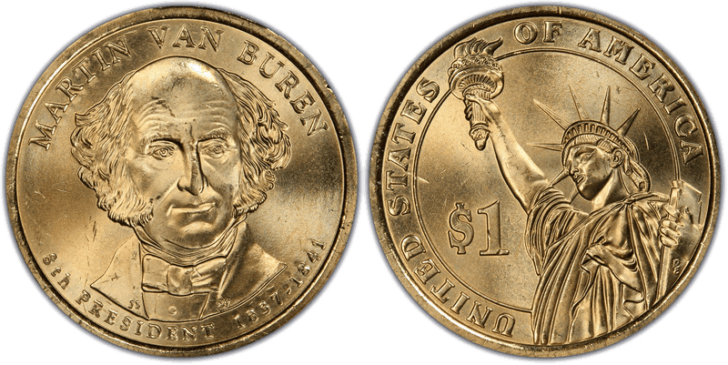 2008 (D) Presidential Dollar - Martin Van Buren, Position A