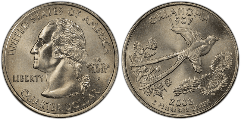 2008 (P) Oklahoma State Quarter