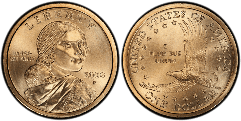 2008 (P) Satin Finish Sacagawea Dollar