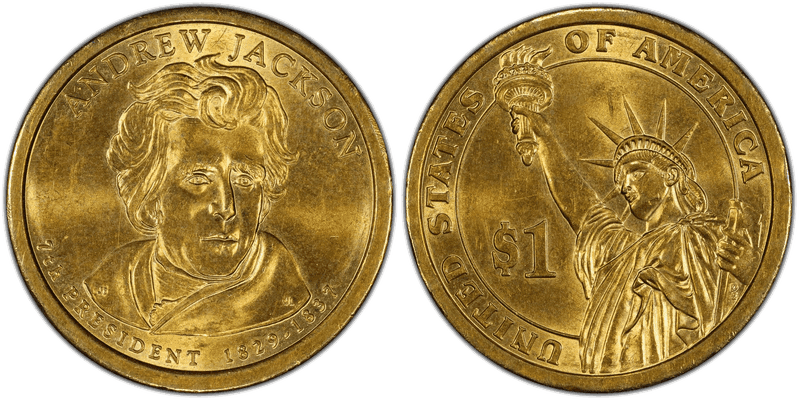 2008 (P) Presidential Dollar - Andrew Jackson, Position A