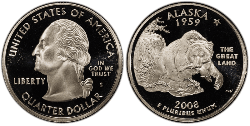 2008 (S) Proof Alaska State Quarter