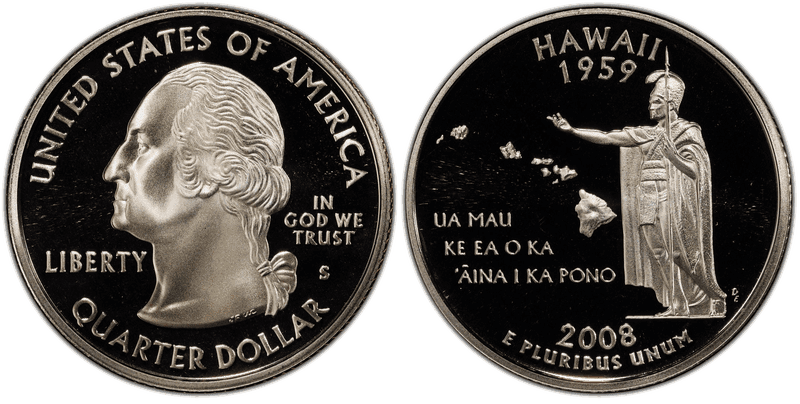 2008 Proof Hawaii State Quarter