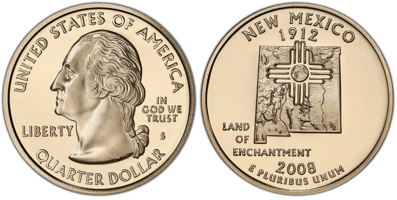 2008 (S) Proof New Mexico State Quarter