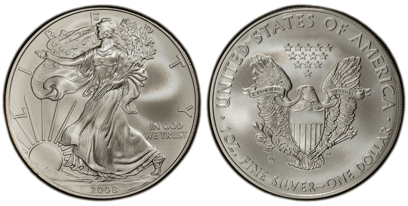 2008 (W) Burnished American Silver Eagle