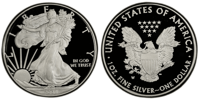 2008 (W) Proof American Silver Eagle