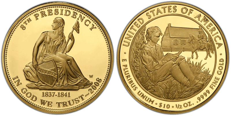 2008 (W) Proof Van Buren's Liberty First Spouse Ten Dollar Gold