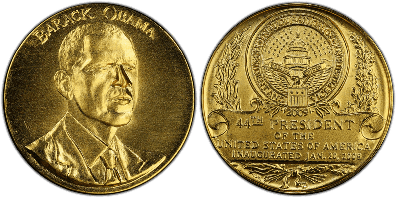 2009 Gold Medal Barack Obama Inauguration Medalcraft Mint 14k