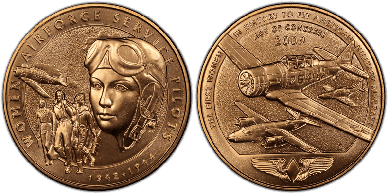 2009 Medal Women AF Service Pilots Bronze 38mm