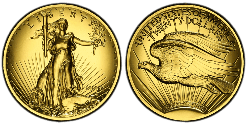 Ultra High Relief Twenty Dollar Gold 2009