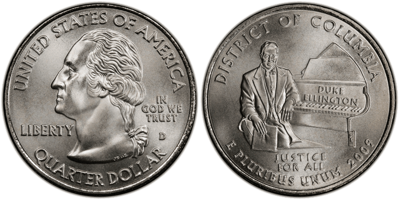 2009 (D) District of Columbia Satin Finish Quarter