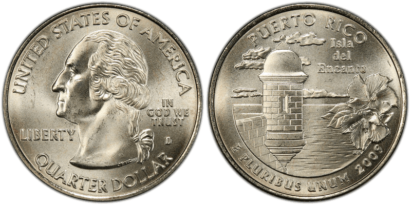 2009 (D) Puerto Rico Satin Finish Quarter
