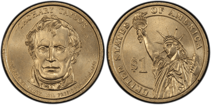 2009 (D) Presidential Dollar - Zachary Taylor, Position B