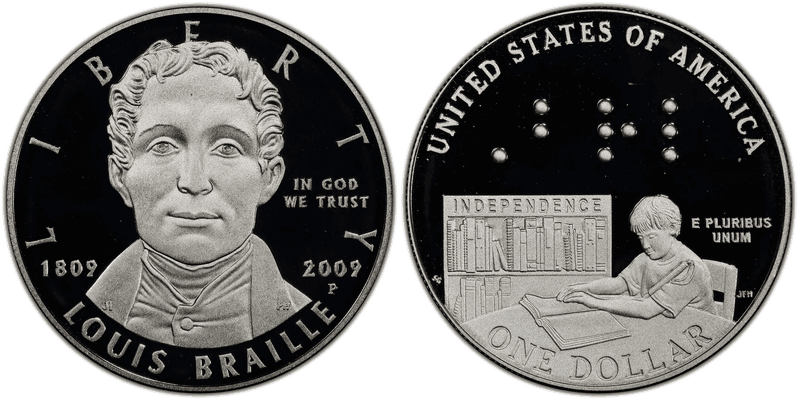 2009 (P) Proof Louis Braille Dollar