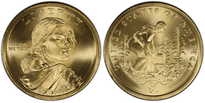 2009 (P) Satin Finish Native American Dollar - Position A