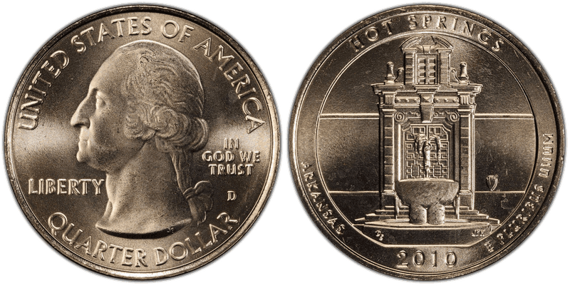 2010 (D) Hot Springs National Park Satin Finish Quarter