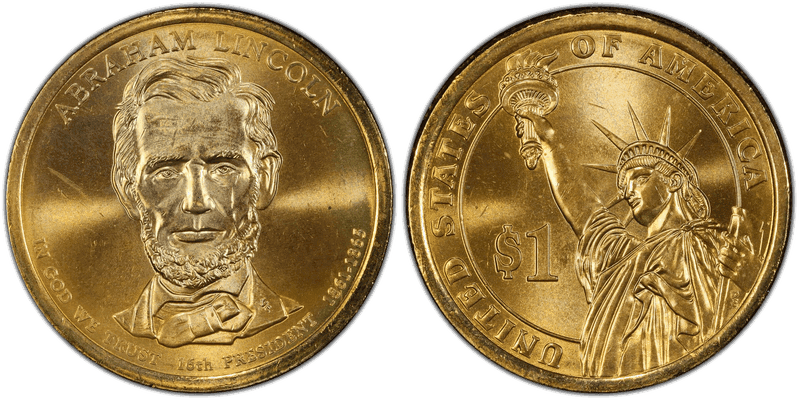 2010 (D) Presidential Dollar - Abraham Lincoln, Position B