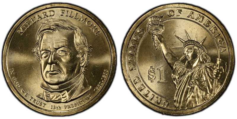 2010 (D) Presidential Dollar - Millard Fillmore, Position B