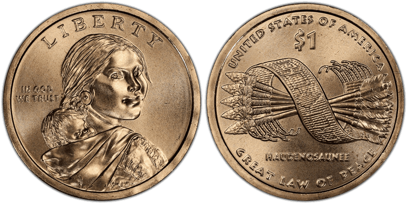 2010 (D) Satin Finish Native American Dollar - Position A
