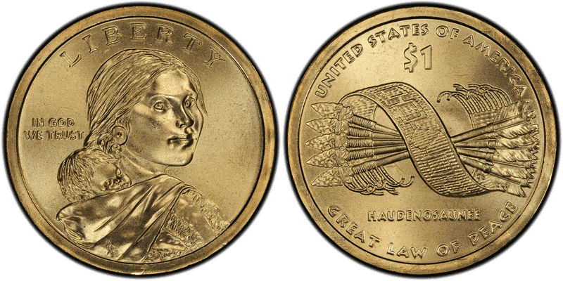 2010 (D) Satin Finish Native American Dollar - Position B