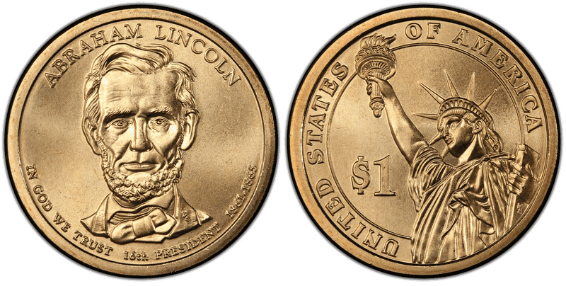 2010 (P) Satin Finish Presidential Dollar - Abraham Lincoln, Position B