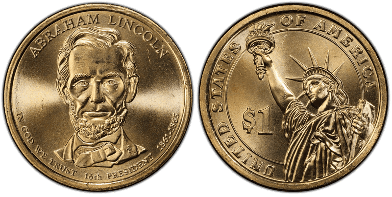 2010 (P) Presidential Dollar - Abraham Lincoln, Position B