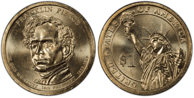 2010 (P) Presidential Dollar - Franklin Pierce, Position A