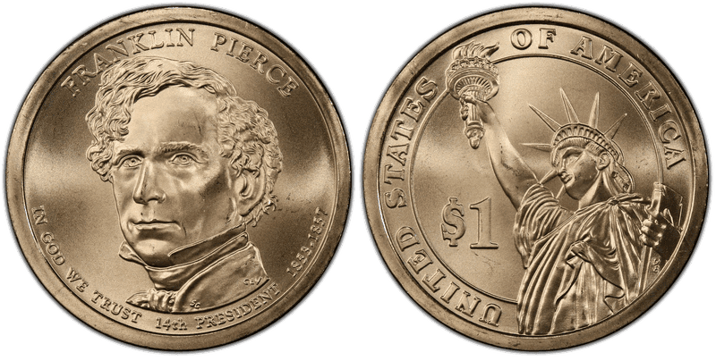 2010 (P) Presidential Dollar - Franklin Pierce, Position B