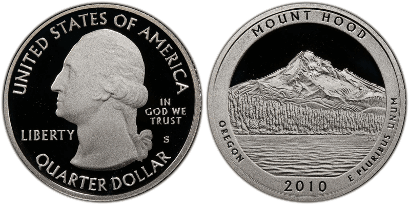 2010 (S) Proof Mount Hood National Park - Silver Quarter