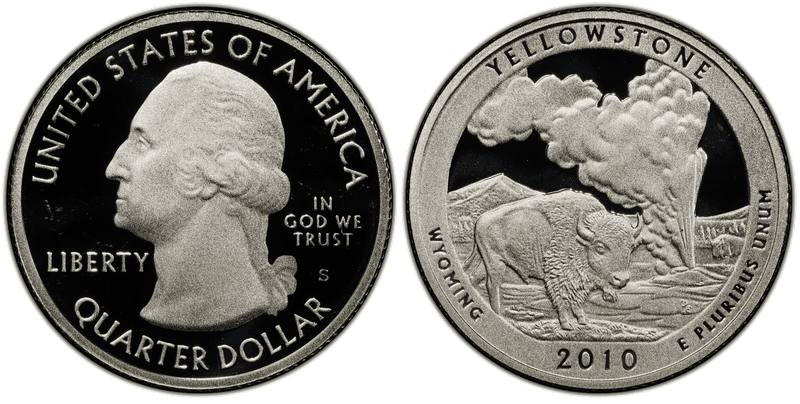 2010 (S) Proof Yellowstone National Park - Silver Quarter