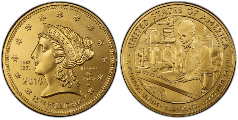 2010 (W) Buchanan's Liberty First Spouse Ten Dollar Gold