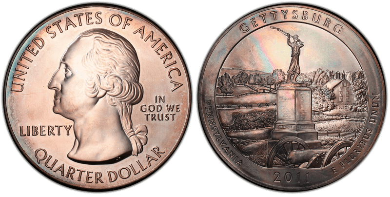2011 (P) Gettysburg National Park 5 oz Silver Quarter