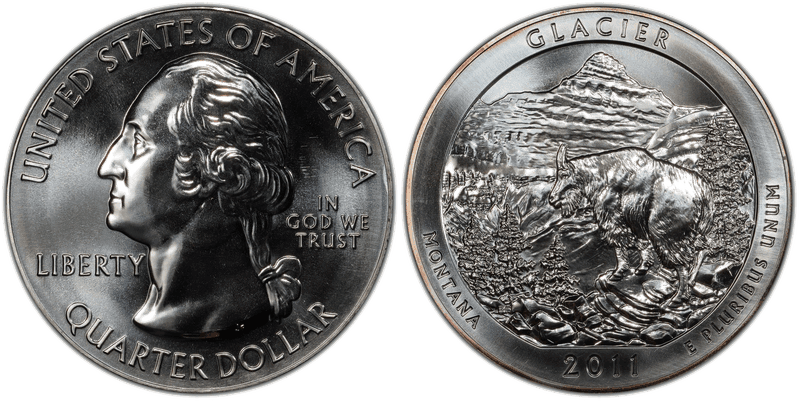 2011 (P) Glacier National Park 5 oz Silver Quarter