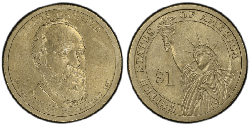 2011 (D) Presidential Dollar - James Garfield, Position A