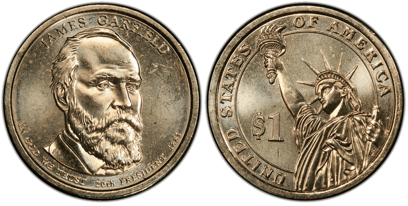2011 (D) Presidential Dollar - James Garfield, Position B