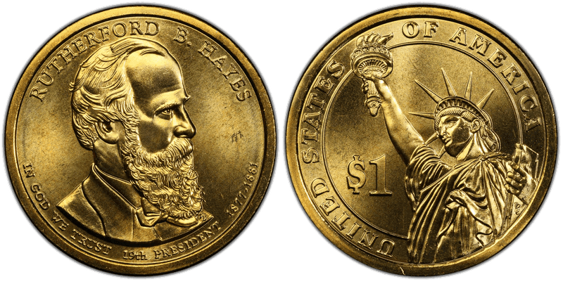 2011 (D) Presidential Dollar - Rutherford B. Hayes, Position A