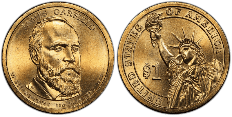 2011 (P) Presidential Dollar - James Garfield, Position A