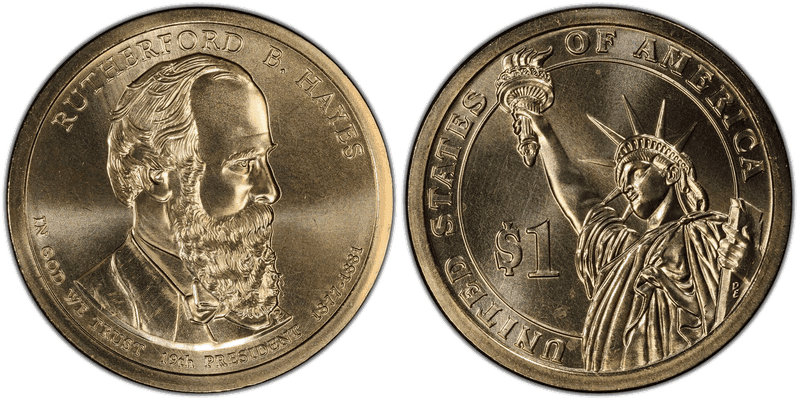 2011 (P) Presidential Dollar - Rutherford B. Hayes, Position A