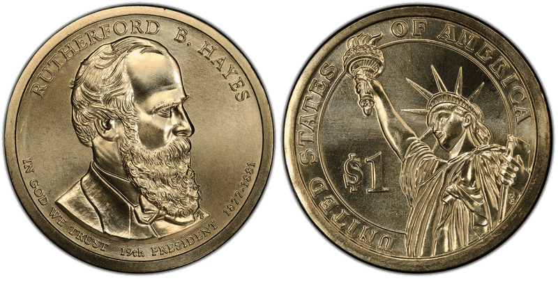 2011 (P) Presidential Dollar - Rutherford B. Hayes, Position B