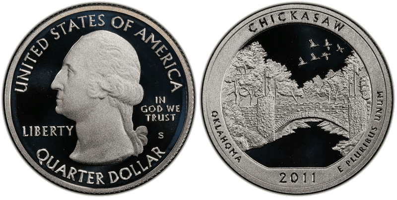 2011 (S) Proof Chickasaw National Park - Silver Quarter