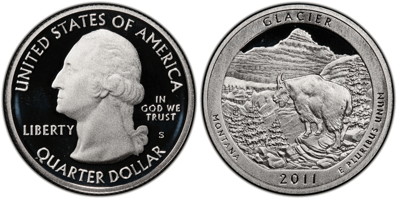 2011 (S) Proof Glacier National Park - Silver Quarter